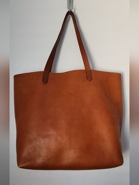 Madewell Large Leather Tote in Warm Chestnut Brown